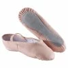 Fitness Domyos Leather Demi-Pointe Shoes, Girls'