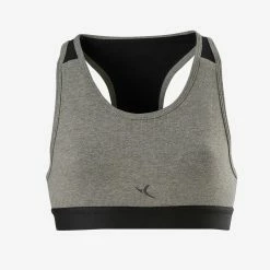 Domyos 100, Gym Sports Bra, Girls' Fitness