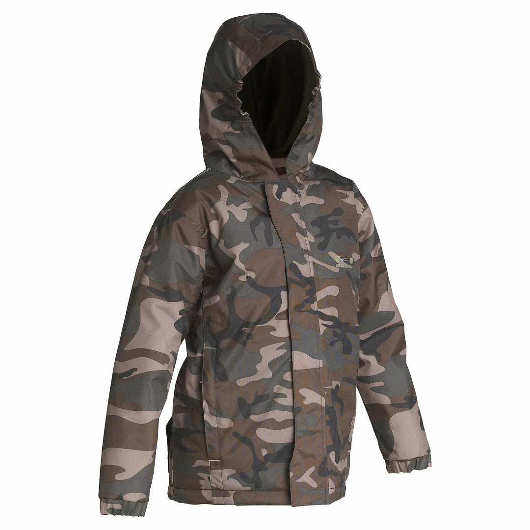 Hot Sale ✔️ Solognac Tops 100 Camouflage Hunting Jacket Kids' 😉 1 Solognac Tops 100 Camouflage Hunting Jacket Kids'