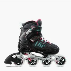 Oxelo Skates Decathlon FIT5 Inline Adjustable Roller Skate Aluminium 76mm 80A Kids