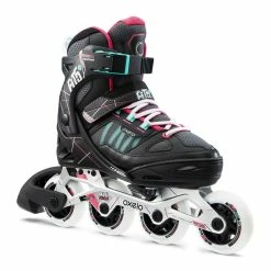 Oxelo Skates Decathlon FIT5 Inline Adjustable Roller Skate Aluminium 76mm 80A Kids