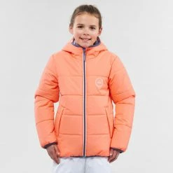 Wedze SKI 100, Ski And Snowboard, Puffer Reversible Jacket, Kids'