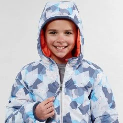 Wedze SKI 100, Ski And Snowboard, Puffer Reversible Jacket, Kids'
