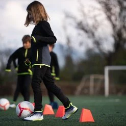 Kipsta Agility 500 Hard Pitch High-Top Soccer Shoes Kids' Footwear