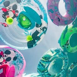 Nabaiji Swimming Kids' Inflatable Swim Ring 3-6 Years 51 Cm Beige SAVANNAH Print