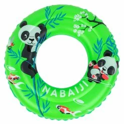 Nabaiji Swimming Kids' Inflatable Swim Ring 3-6 Years 51 Cm Beige SAVANNAH Print