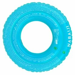 Nabaiji Swimming Kids' Inflatable Swim Ring 3-6 Years 51 Cm Beige SAVANNAH Print