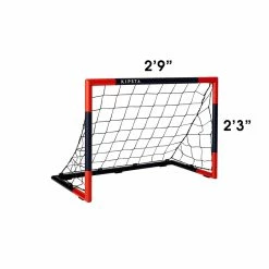Kipsta SG 500 Size 5 Football Goal - Navy/Vermilion Red
