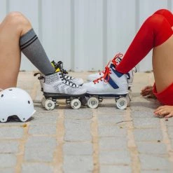 Decathlon Oxelo Quad Vintage Style Roller Skate 60mm 85A Adult