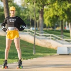 Decathlon Oxelo Quad Vintage Style Roller Skate 60mm 85A Adult