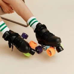 Decathlon Oxelo Quad Vintage Style Roller Skate 60mm 85A Adult