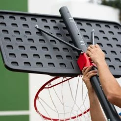 Tarmak Team Basketball Hoop With Adjustable And Foldable Stand (from 2.20 To 3.05m) B100 Easy - Black