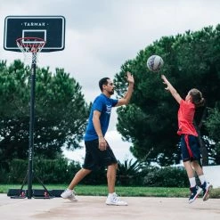 Tarmak Team Basketball Hoop With Adjustable And Foldable Stand (from 2.20 To 3.05m) B100 Easy - Black