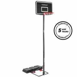 Tarmak Team Basketball Hoop With Adjustable And Foldable Stand (from 2.20 To 3.05m) B100 Easy - Black