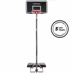Tarmak Team Basketball Hoop With Adjustable And Foldable Stand (from 2.20 To 3.05m) B100 Easy - Black
