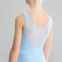 Starever Fitness Girls' Mixed Media Ballet Leotard - Blue