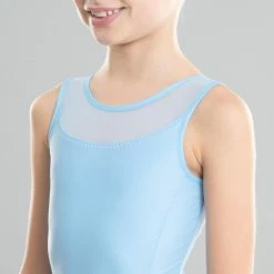 Starever Fitness Girls' Mixed Media Ballet Leotard - Blue