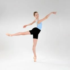 Starever Fitness Girls' Mixed Media Ballet Leotard - Blue