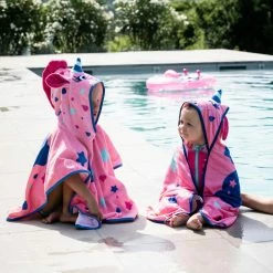 Nabaiji Swimming Dragon Print Towel With Hood For Baby's