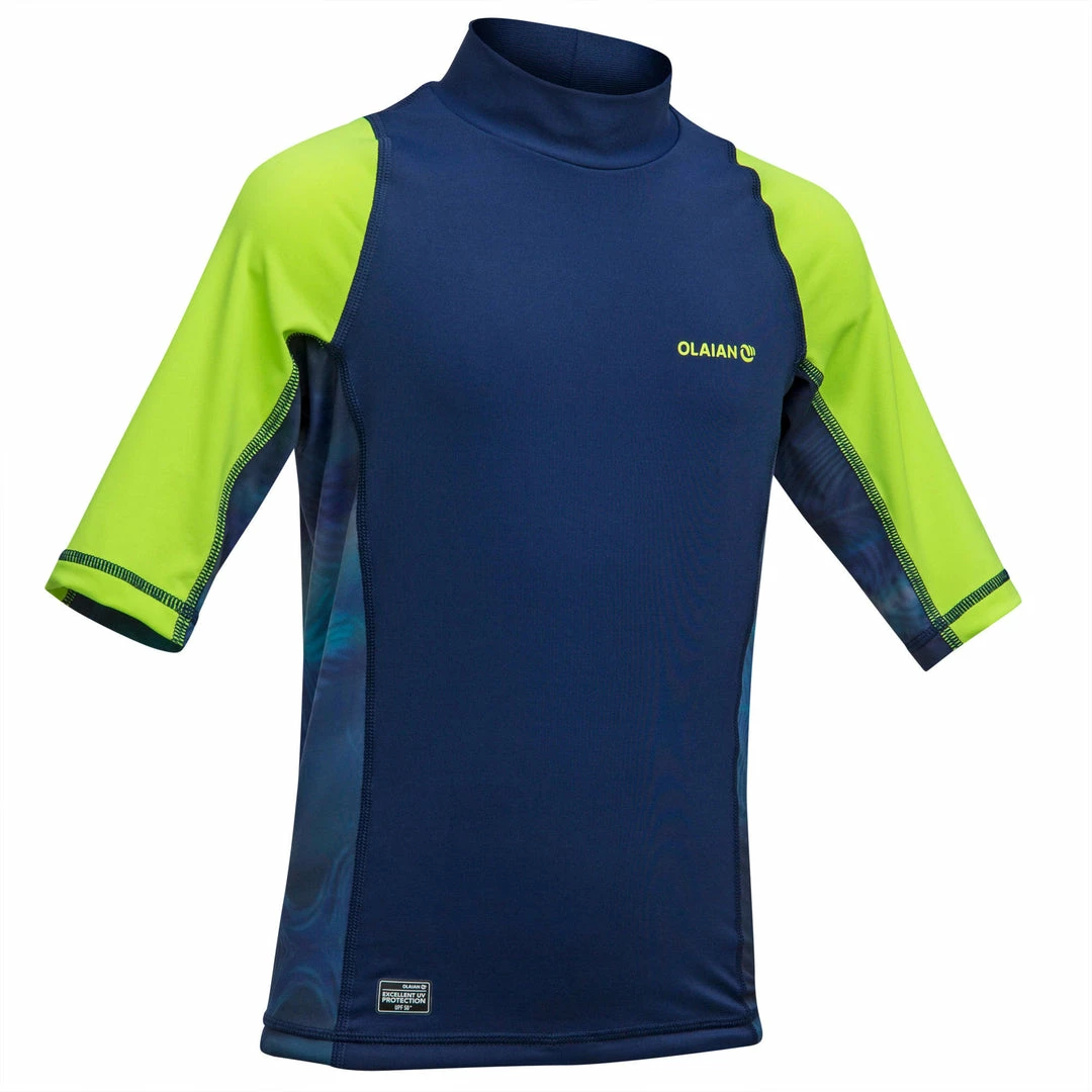 Flash Sale 🔥 Olaian Deals UV Rash Guard Surf Top Kids' 😉 1 Olaian Deals UV Rash Guard Surf Top Kids'