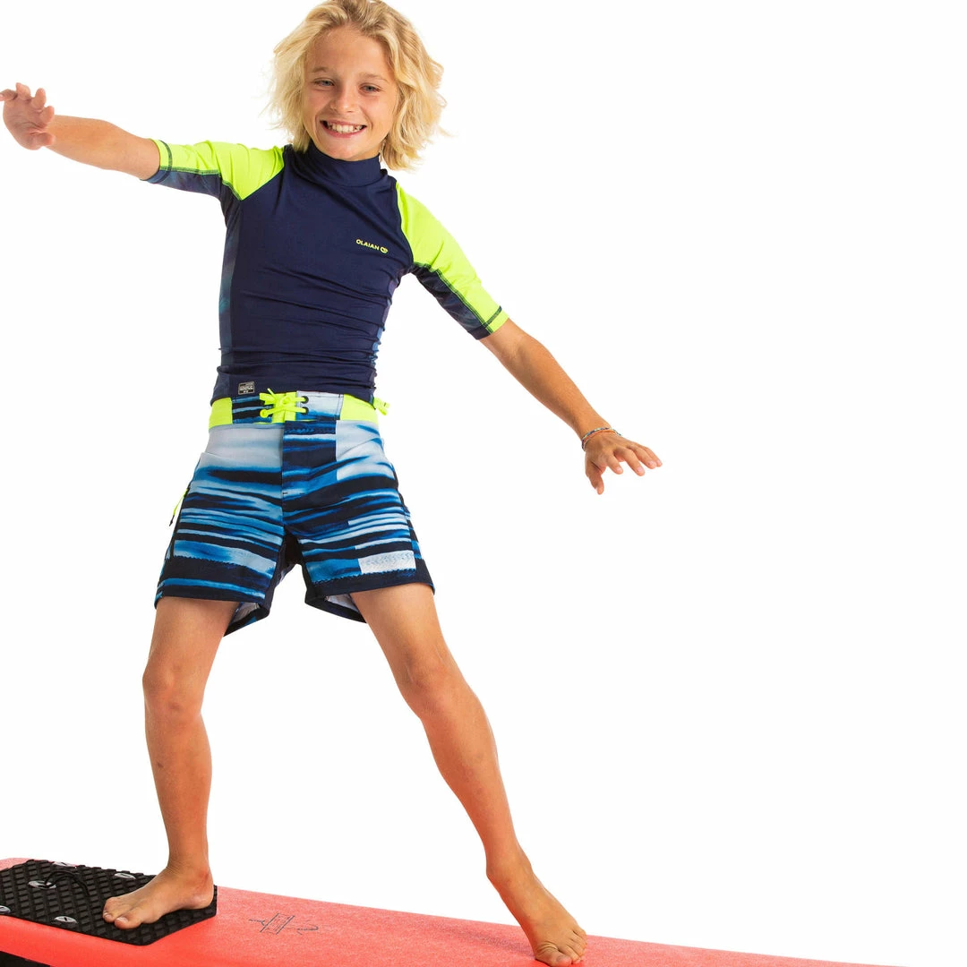 Flash Sale 🔥 Olaian Deals UV Rash Guard Surf Top Kids' 😉 4 Olaian Deals UV Rash Guard Surf Top Kids'