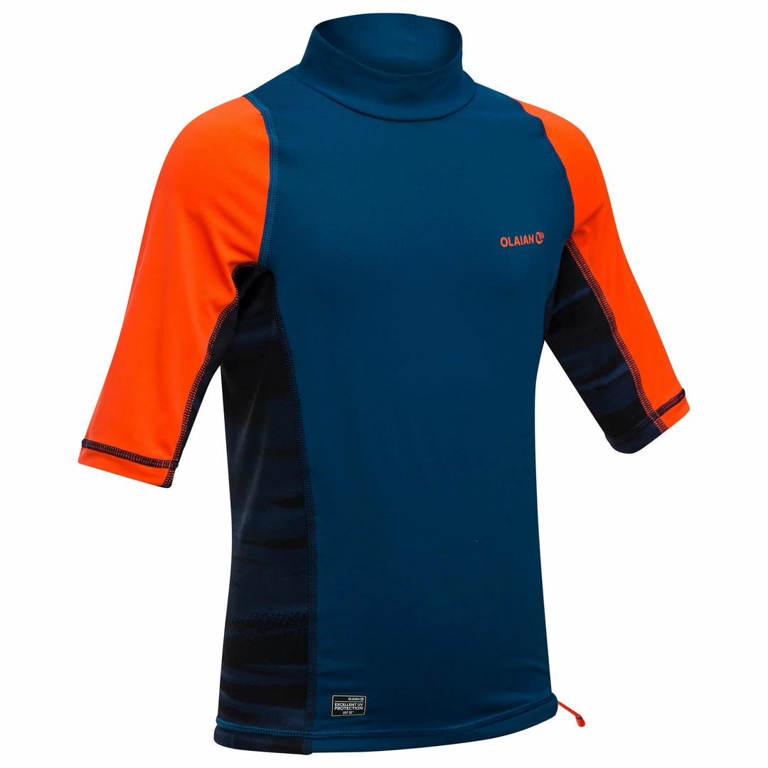 Flash Sale 🔥 Olaian Deals UV Rash Guard Surf Top Kids' 😉 6 Olaian Deals UV Rash Guard Surf Top Kids'