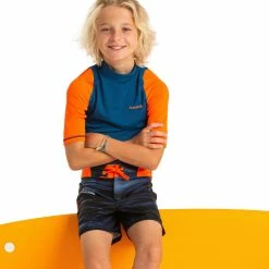 Flash Sale 🔥 Olaian Deals UV Rash Guard Surf Top Kids' 😉 24 Olaian Deals UV Rash Guard Surf Top Kids'