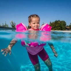 Nabaiji Kids' Swimming Adjustable Pool Armbands-waistband 15 To 30 Kg TISWIM “Tiger” Blue