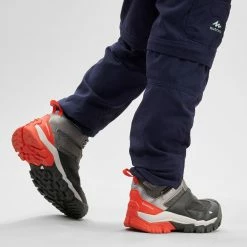 Quechua Crossrock, Mid Waterproof Lace-Up Hiking Shoes, Kids' Footwear