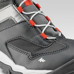 Quechua Crossrock, Mid Waterproof Lace-Up Hiking Shoes, Kids' Footwear