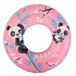 Nabaiji Swimming Kids' Inflatable Swim Ring 3-6 Years 51 Cm Beige SAVANNAH Print