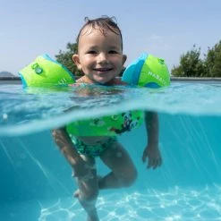 Nabaiji Kids' Swimming Adjustable Pool Armbands-waistband 15 To 30 Kg TISWIM “Tiger” Blue