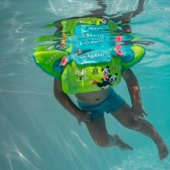 Nabaiji Kids' Swimming Adjustable Pool Armbands-waistband 15 To 30 Kg TISWIM “Tiger” Blue