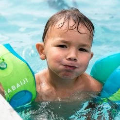 Nabaiji Kids' Swimming Adjustable Pool Armbands-waistband 15 To 30 Kg TISWIM “Tiger” Blue