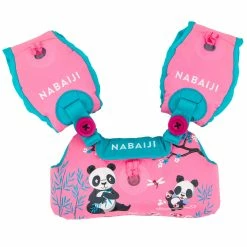 Nabaiji Kids' Swimming Adjustable Pool Armbands-waistband 15 To 30 Kg TISWIM “Tiger” Blue