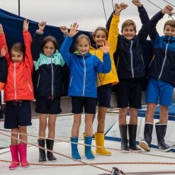 Tribord Tops Kid's Sailing Waterproof Jacket - Wet-weather Jacket SAILING 100 Mint White