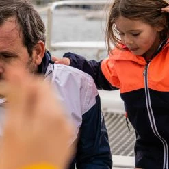 Tribord Tops Kid's Sailing Waterproof Jacket - Wet-weather Jacket SAILING 100 Mint White