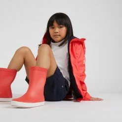 Tribord Tops Kid's Sailing Waterproof Jacket - Wet-weather Jacket SAILING 100 Mint White