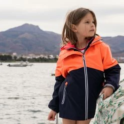 Tribord Tops Kid's Sailing Waterproof Jacket - Wet-weather Jacket SAILING 100 Mint White