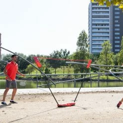 Perfly Portable Badminton Set With Net 2 Rackets And 2 Shuttlecocks 118