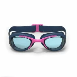 Nabaiji Swimming Goggles - Xbase Print L - Clear Lenses - Navy Blue / Red