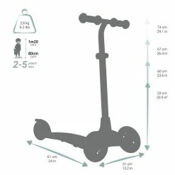 Best deal 🔥 Skates Decathlon Oxelo B1 500 Adjustable Scooter W/ Light-Up Wheels Kids 2'6 To 3'9 😍 92 Skates Decathlon Oxelo B1 500 Adjustable Scooter W/ Light-Up Wheels Kids 2'6 To 3'9
