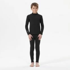 Wedze Base Layers Ski 500, Thermal Underwear Base Layer Top, Boys'