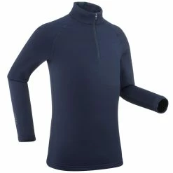 Wedze Base Layers Half-Zip Thermal Underwear Base Layer Top, Kids’
