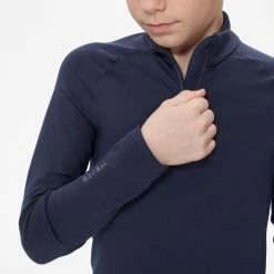 Wedze Base Layers Half-Zip Thermal Underwear Base Layer Top, Kids’