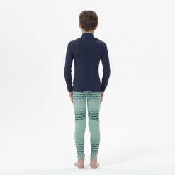 Wedze Base Layers Half-Zip Thermal Underwear Base Layer Top, Kids’