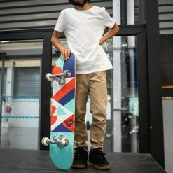 Skates Decathlon Oxelo CP100 Complete Freestyle Skateboard 29.8''x7.5'' Kids 8 To 12 Yo