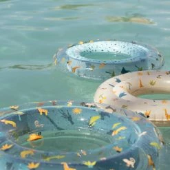 Nabaiji Swimming Kids' Inflatable Swim Ring 3-6 Years 51 Cm Beige SAVANNAH Print