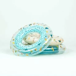 Nabaiji Swimming Kids' Inflatable Swim Ring 3-6 Years 51 Cm Beige SAVANNAH Print