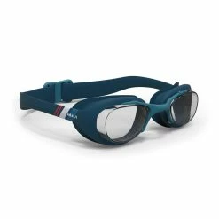 Nabaiji Swimming Goggles - Xbase Print L - Clear Lenses - Navy Blue / Red